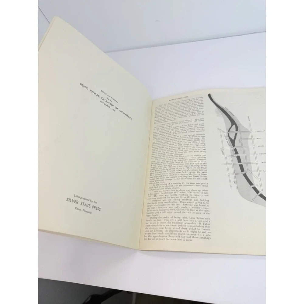 Reno Nevada 1950 Flood Photographic Reference Book Junior Chamber Of Commerce